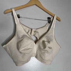 Cacique Lightly Lined No Wire Beige Polyester‎ Cotton Bra 46D
